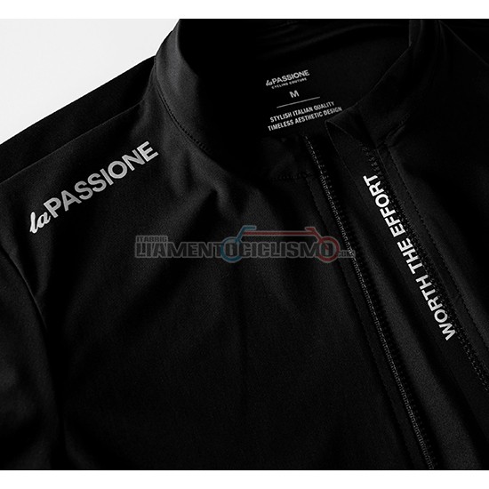 Abbigliamento Ciclismo La Passione Manica Corta 2019 Nero Bianco